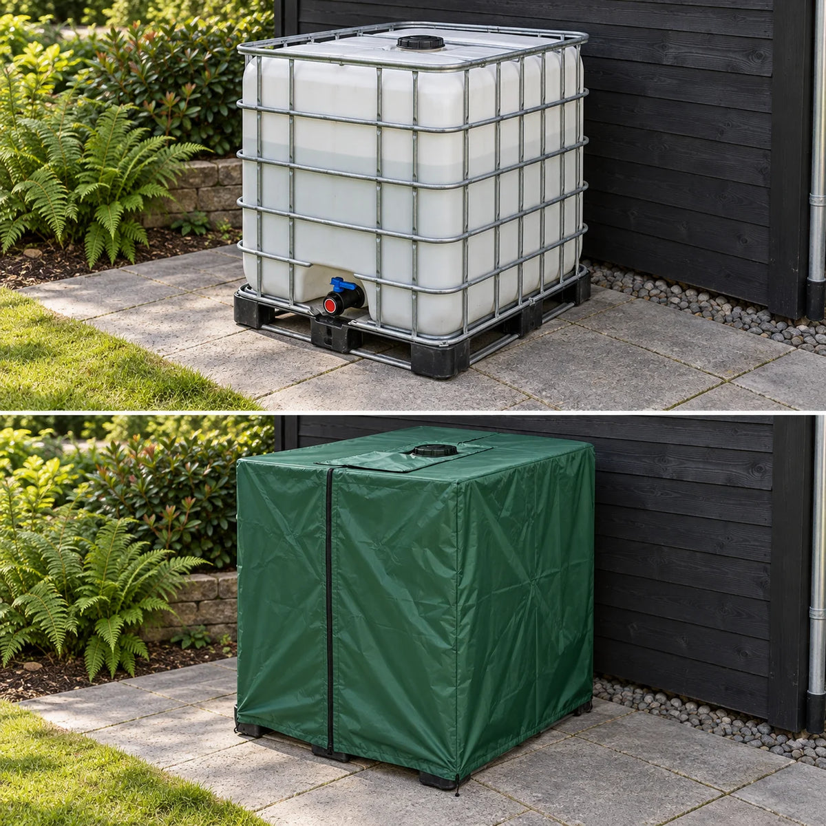IBC-hoes voor 1000-liter tank – bescherming tegen algen en UV